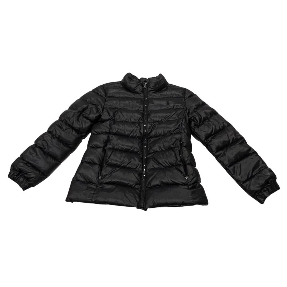 Polo Ralph Lauren Girls Down Puffer Jacket, Black, M 8-10